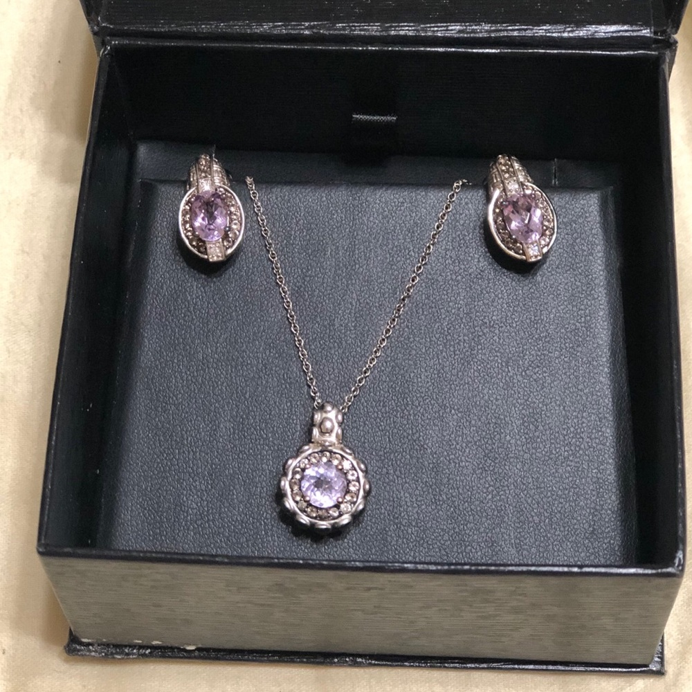 Sterling Silver Necklace and Earring Set
